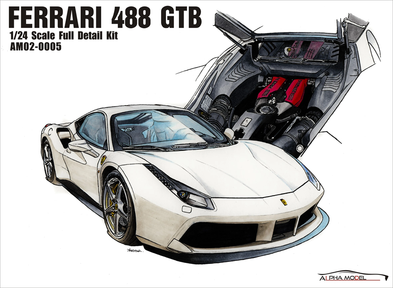 1/24 Ferrari 488 GTB AM02-0005 build by motoyuki.masahiro