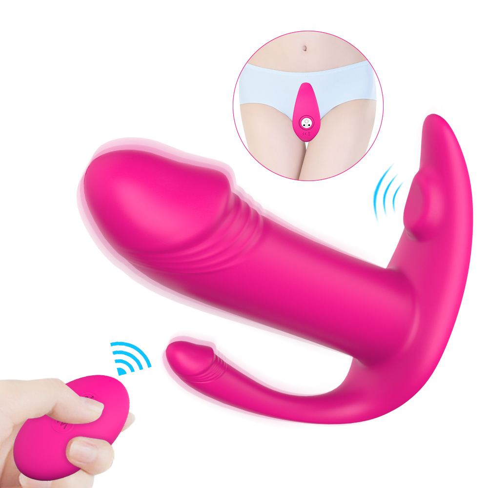 S-HANDE Medical Silicone USB Charge Remote Control Wearable Dildo Vibrator for virgin Female
