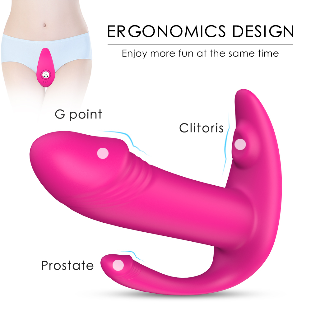 S-HANDE Medical Silicone USB Charge Remote Control Wearable Dildo Vibrator for virgin Female