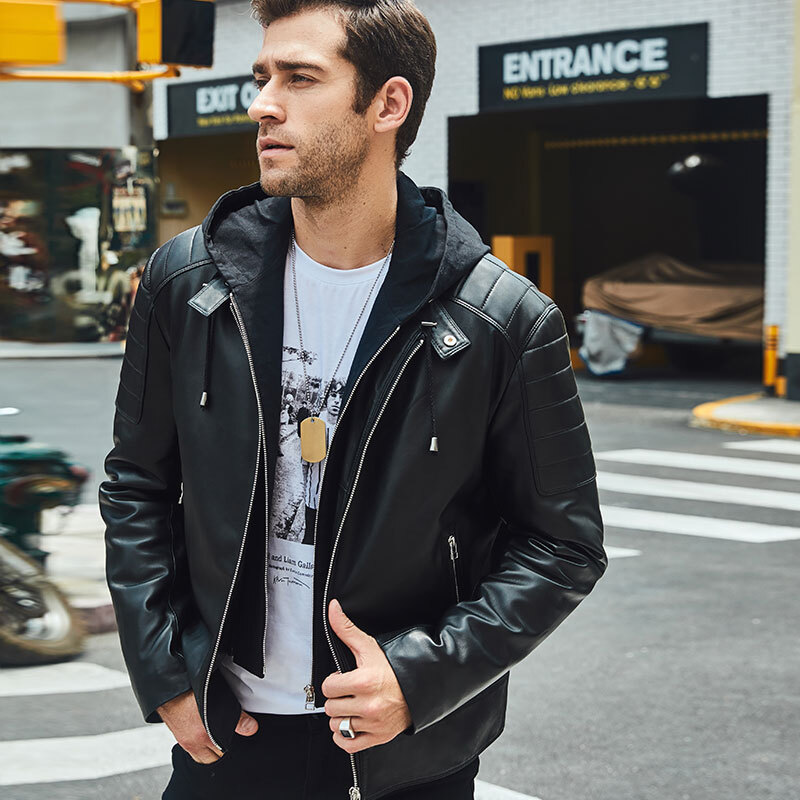 Leather Moto Jacket / Black