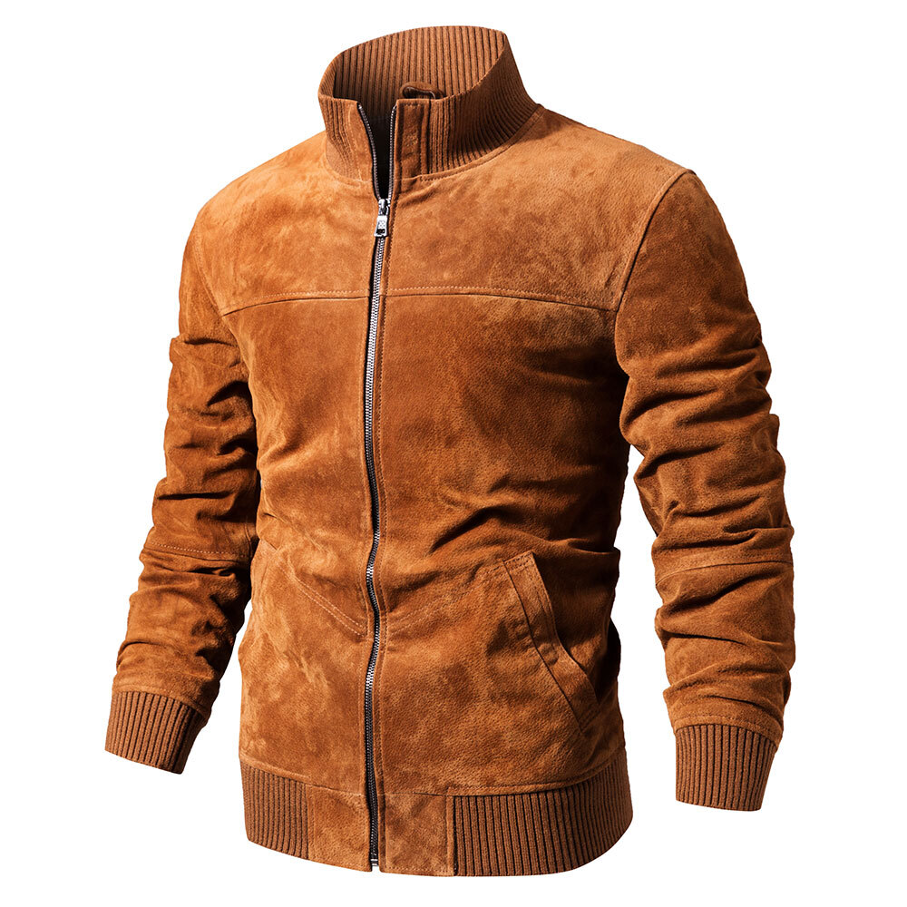 Men's Suede Leather Jacket Rib Trim Buy men's suede leather jacket rib trim| buy discount men's suede leather jacket rib trim
