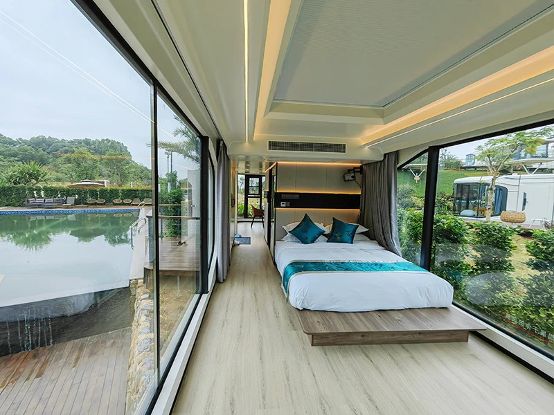 Luxury Wind Resistant Prefab Home Camping Resort Hotel Tourism Villas Modern Prefab House 