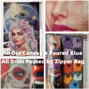 Sunature 5D Full Square Round Drills Landscapes Diamond Painting Poured Glue Canvas