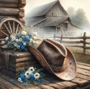 Sunature Diamond Painting Art Full Square Round Drills Cabin Cow Hat Diamond Painting Kits