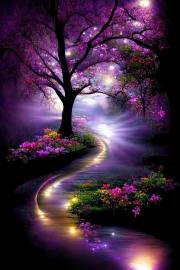 Sunature AB Diamond Painting Art Full AB Square Round Drills Dream Space Tree Diamond Painting Kits (5-10 AB Colors)