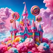 Sunature AB Diamond Painting Art Full Square Round Drills Lollipop Castle Diamond Painting Kits (5-10 AB Colors)