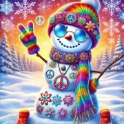 Sunature AB Diamond Painting Art Full Square Round Drills Christmas Snowman Diamond Painting Kits (5-10 AB Colors)