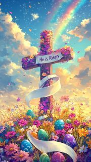 Sunature AB Diamond Painting Art Full Square Round Drills Jesus Risen Diamond Painting Kits (5-10 AB Colors)