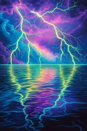 Sunature 5D Full AB Square Round Drills Lightning Diamond Painting (5-10 AB Colors)