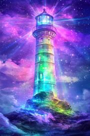 Sunature 5D Full AB Square Round Drills Light House Diamond Painting (5-10 AB Colors)