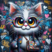 Sunature Diamond Painting Art Full Square Round Drills Cat Diamond Painting Kit