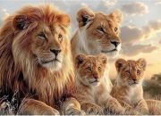 Sunature Diamond Painting Art Full Square Round Drills Nine-tailed Fox Diamond Painting Kit