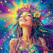 Sunature AB Diamond Painting Art Full Square Round Drills Smile Beauty Diamond Painting Kits (5-10 AB Colors)