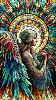 Sunature AB Diamond Painting Art Full Square Round Drills Angel Diamond Painting Kits (5-10 AB Colors)