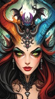 Sunature Diamond Painting Art Full Square Round Drills Horror Beauty Diamond Painting Kit