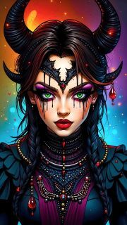 Sunature Diamond Painting Art Full Square Round Drills Horror Beauty Diamond Painting Kit