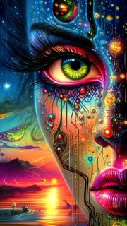 Sunature AB Diamond Painting Art Full Square Round Drills Mystery Beauty Diamond Painting Kits (5-10 AB Colors)