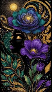 Sunature Diamond Painting Art Full Square Round Drills Flower Beauty Diamond Painting Kit