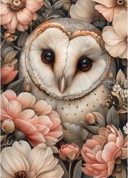 Sunature Diamond Painting Art Full Square Round Drills Flower Owl Diamond Painting Kit