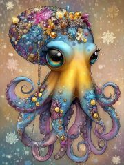 Sunature Diamond Painting Art Full Square Round Drills Inkfish Diamond Painting Kit