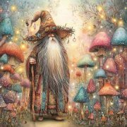 Sunature AB Diamond Painting Art Full Square Round Drills Mushroom Gnome Diamond Painting Kits (5-10 AB Colors)