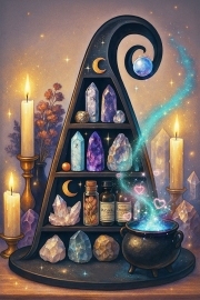 Sunature 5D Full AB Square Round Drills Witch Hat Diamond Painting (5-10 AB Colors)