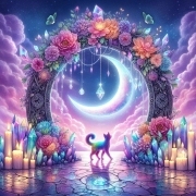 Sunature AB Diamond Painting Art Full Square Round Drills Heaven Cat Diamond Painting Kits (5-10 AB Colors)