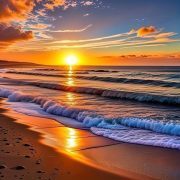 Sunature Diamond Painting Art Full Square Round Drills Sunset Beach Diamond Painting Kit