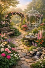 Sunature Diamond Painting Art Full Square Round Drills Garden Diamond Painting Kits