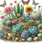 Sunature Diamond Painting Art Full Square Round Drills Plant Diamond Painting Kit