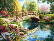 Sunature Diamond Painting Art Full Square Round Drills Landscape Bridge Diamond Painting Kit