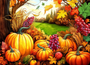 Sunature Diamond Painting Art Full Square Round Drills Fall Pumpkins Diamond Painting Kit
