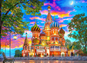 Sunature AB Diamond Painting Art Full Square Round Drills Sunset Castles Diamond Painting Kit 5-10 AB Colors
