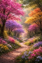 Sunature Diamond Painting Art Full Square Round Drills Rainbow Forest Diamond Painting Kits