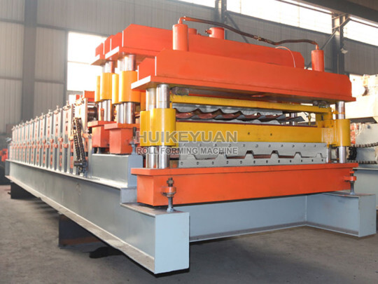 Color Steel Double Layer Roof Panel Roll Forming Machine