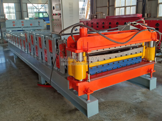 HKY910+Slitting Roof tile and leveling slitting double layer roll forming machine