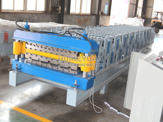 HKY740+830mm Double Layer Roof Sheet Roll Forming Making Machine