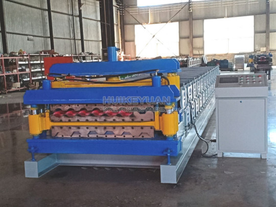 HKY1200+39mm Glazed Tile Trapezoidal Double Sheet Roll Forming Machine