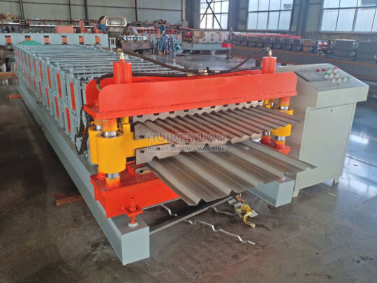 Philippines Trapezoidal and Corrugated double layer Roof Sheet Roll Forming Machine 914mm