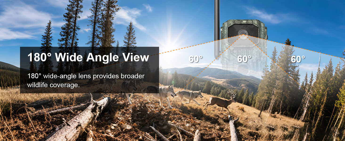 4G LTE Cellular Trail Cameras with Night Vision Motion Activated Waterproof, Wireless Game Cameras 0.05s Trigger Motion Activated, Real-Time Alerts for Wildlife Monitoring, Color Night Vision