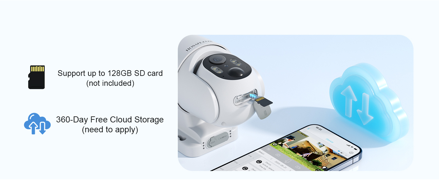 2 Pcs WiFi Camera Wireless Outdoor, Solar-Powered Security Camera, Motion Detection, Real-Time Alerts, 2K HD Color Night Vision, Two-Way Talk, 360° PTZ, SD/Cloud Storage, Remote Access, No Monthly Fee