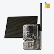 HOSAFE.COM 4G LTE Cellular Trail Cameras, Wireless Game Camera with 0.2s Trigger Time, Solar Trail Cameras with Night Vision Motion Activated Waterproof, No-Glow IR, IP66 for Wildlife
