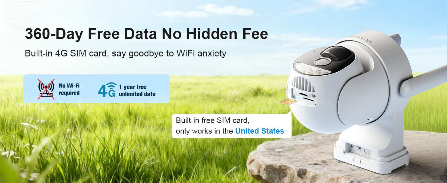 HOSAFE AOV 24/7 4G Solar Camera with 360-Day Data