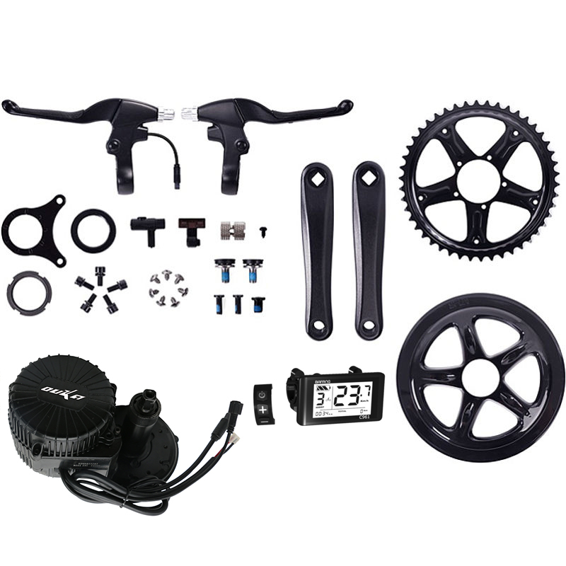 OUKA 01 36v 250w mid drive motor system electric bike conversion kit