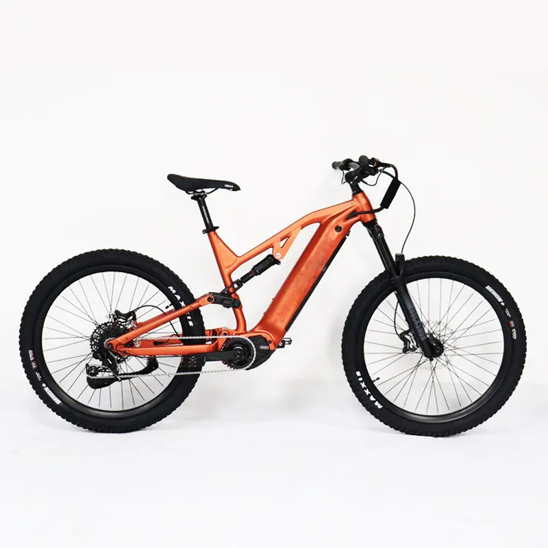Bafang m600 mid drive ebike full suspension electric mountain bicycle