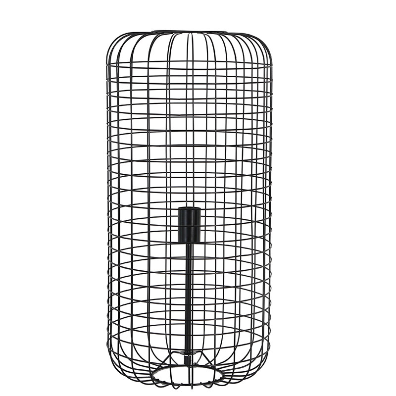 Table Lamp Steel Wire Cage Shade Iron, Metal Wire Table Lamp
