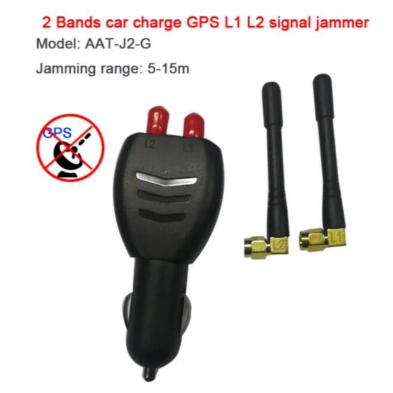 GPS Signal Jammer 2 Bands Mini Car Charger Blocking GPS L1 L2 Signal