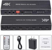 TL MEDIA 2K 4K HD-MI Matrix 4X2 with Audio