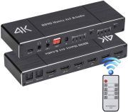 TL MEDIA 2K 4K HD-MI Matrix 4X2 with Audio