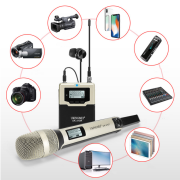 Professional Interview Handheld Wireless Microphone Recording For Dslr Camera